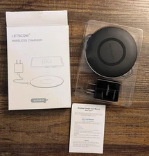 Letscom Super P Wireless Phone Charger Black