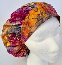 Batik Print Size Large Medical Bouffant Scrub Cap Surgery Hat