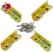 4 Sets Bed Rail Brackets Non-Mortise Bed Rail Fittings Bed Frame Brackets Tool