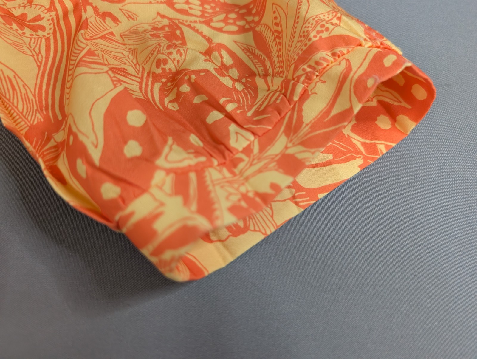 St Germain Womens 16 Orange Yellow Floral Tiered Smock Mini Dress Boho Summer image 10