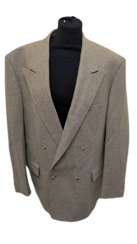 Crombie, Vintage Crombie grüner Herren Blazer aus 100% Lammwolle, Größe UK 42, EU 52, US 42.