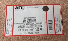 Amy Winehouse Concert ticket