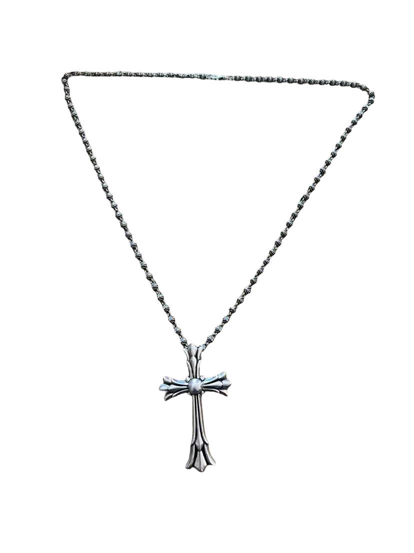 used CHROME HEARTS ネックレス シルバー 2001年製 100% Authentic Vintage 2001 Chrome Hearts Cross Pendant & Ball