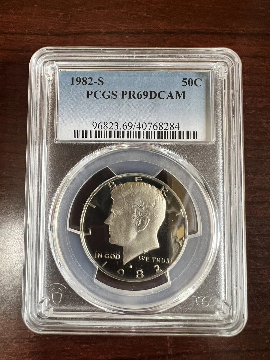 PCGS Certified PR 69 Graded 1982 Kennedy US Half Dollars (1964-Now