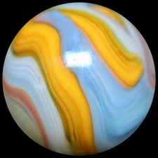 JABO Odyssey Marble Collector Series: Tangerine & Baby Blue Swirls