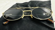 Miu Miu MU 54ZS Double-Bridge Oval Sunglasses Gold / Dark Grey