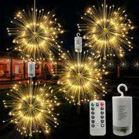 Lichterkette Feuerwerk Mit 10 Helligkeitsstufen & 8 Modi: 120 Leds Lichterkette