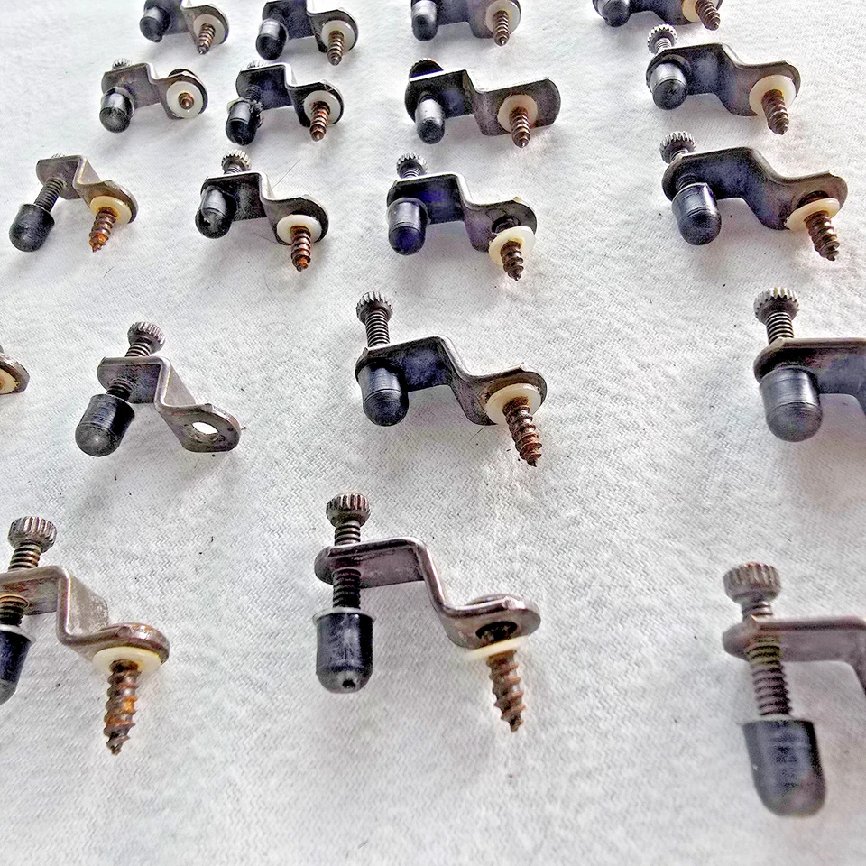 Soporte de puerta de vidrio o soporte de puerta de vidrio ajustable con punta de goma ajustable de metal vintage 24 Foto 3 de 3