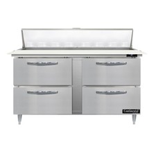 Continental Refrigerator D60N16C-D 60" Sandwich / Salad Prep Table w/ 4 Drawe...
