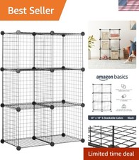 14" x 14" Heavy Duty 6-Cube Storage Shelf - Versatile Organizer for Home or Dorm