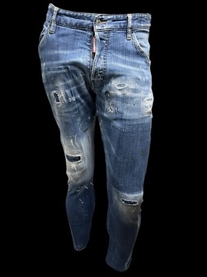 DSQUARED2 Herren Designer Jeans Stretch Blau Gr.48