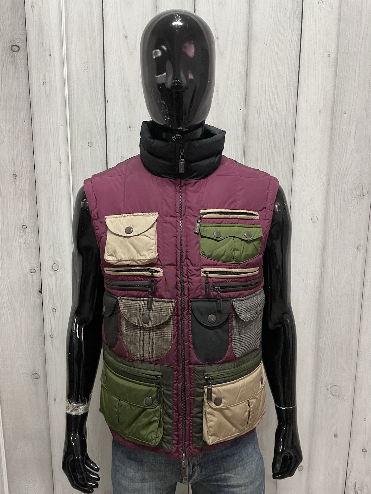 Etro Milano Mens Feather Patchwork Multi Pocket V… - image 15