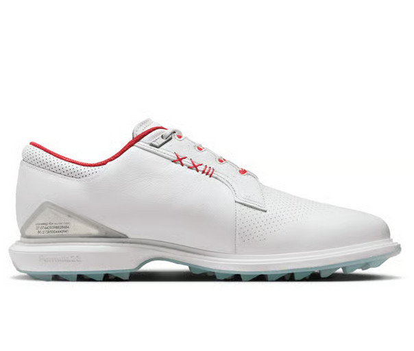 Wide Size White Fire Red  Premium Leather