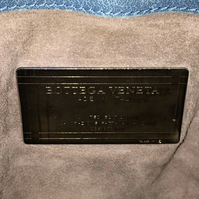 BOTTEGA VENETA Intrecciato Rome Bag Blue Leather Limited 300pcs Used thumbnail 9