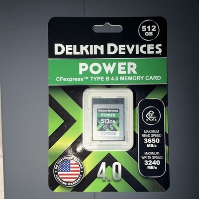 Delkin Devices Power CFexpress Type B 4.0 512GB Card High Speed Capacity