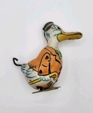 Early J. Chein  Co Tin Toy Windup Waddling Duck - Working