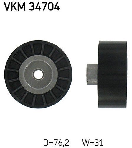 SKF VKM 34704 Abweichungs-/FüHrungsrolle, V-Rippenriemen FüR Ford-image