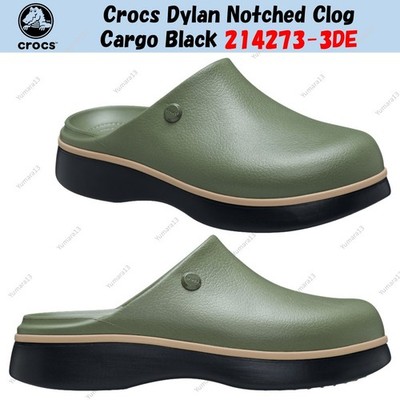Crocs Dylan Notched Clog Cargo Black 214273-3DE Unisex Gr.