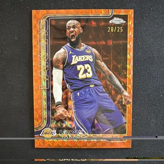 2026 Topps Chrome Update LeBron James ORANGE GEO REFRACTOR 20/25 Lakers