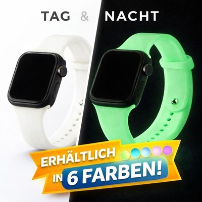 Sport Armband für Apple Watch Leuchtend luminous Silikon Loop 38-49mm Ultra Band