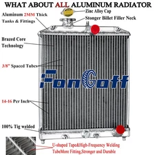 Aluminum Radiator FIT 1992~00 Honda Civic EG EK Del Sol Integra B16 B18 D15,D16