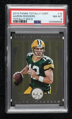 2013 Panini Totally Certified Totally Gold 20/25 Aaron Rodgers #19 PSA 8 4hj