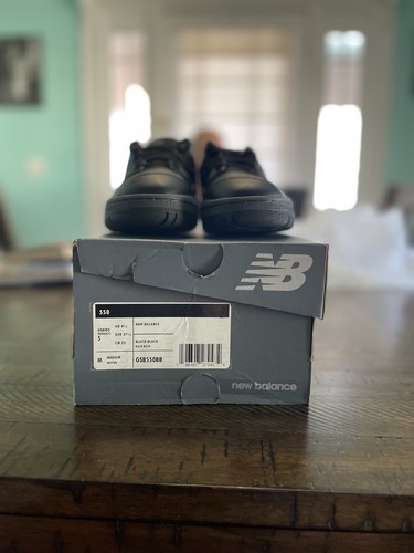New Balance 550 Triple Black (GS) GSB550BB Men's/Youth Size 5 Womens Size 6.5 - Picture 3 of 6
