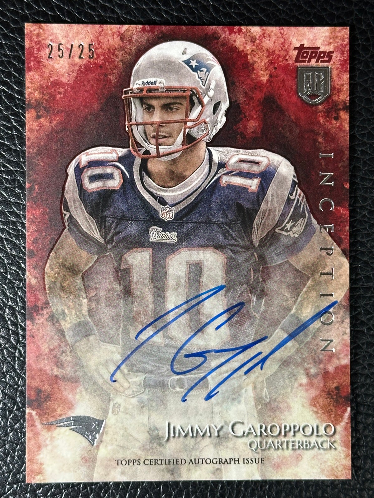 Jimmy Garoppolo Topps Inception Rookie Autographs #18 Red