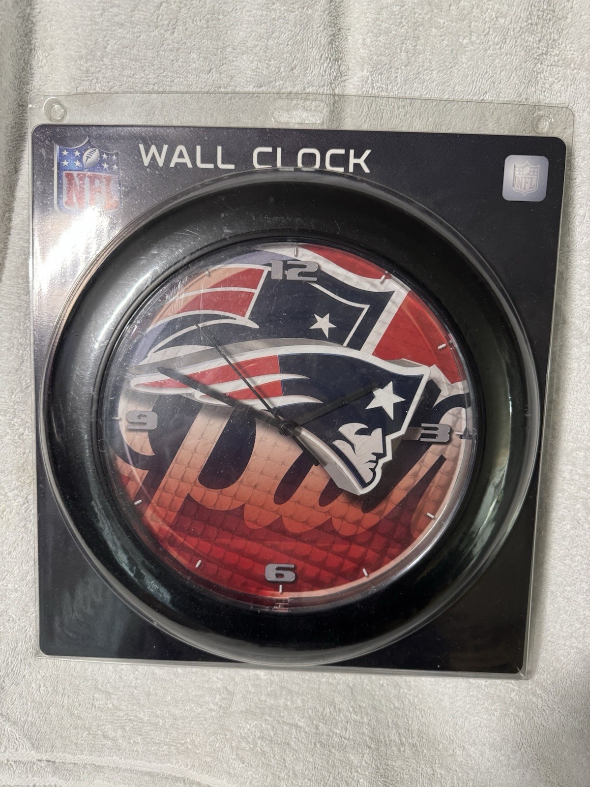 New England Patriots NFL team logo wall Clock
