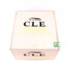 C.L.E. Connecticut 60 x 6 Empty Wood Cigar Box 6.75" x 6.25" x 4.275