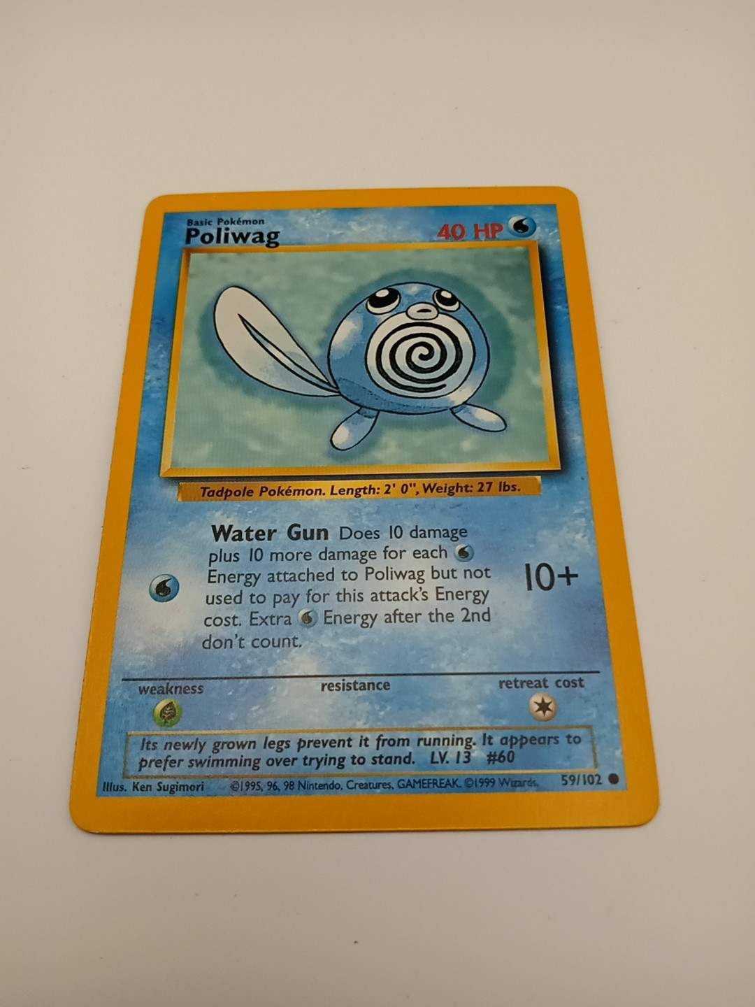 Basic Pokemon Poliwag LV 13 #60 59/102