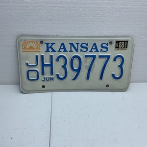 1988 Kansas license plate Johnson county Tag# H 39773