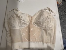 Vintage 50s 60s Naturflex 42c Quilted Longline Bra Top