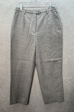 Vintage Pendleton Pants Womens 12 Gray 100% Wool Trousers Made In USA 90s