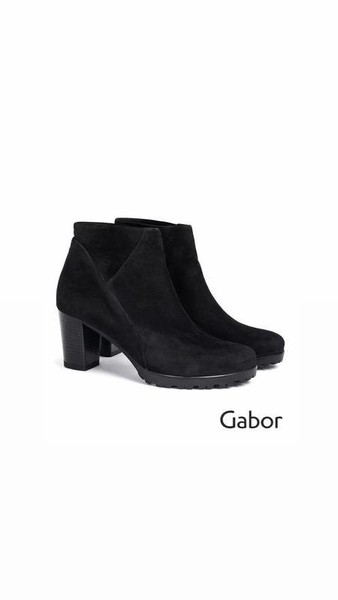 Women Gabor Boots Black Suede 38 #7V45