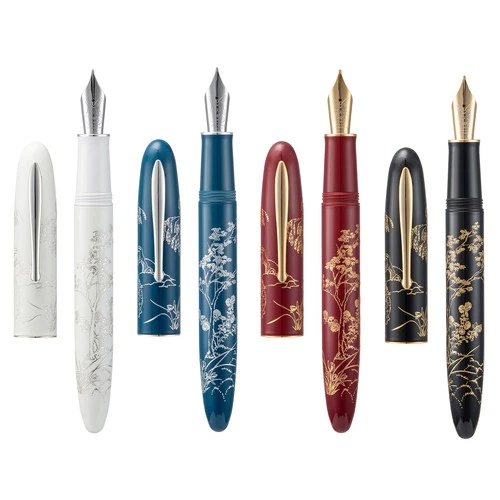 Hongdian N23 Fountain Pen EF/Long Knife Nib, Red Rabbit Year Limited Carving Pen - product listing photo
