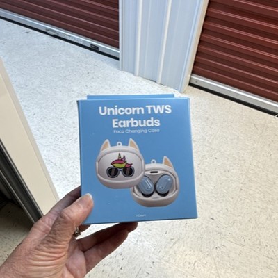 iCount Unicorn TWS Bluetooth In-Ear Earbuds w/ Face Changing Case Blue USB-C