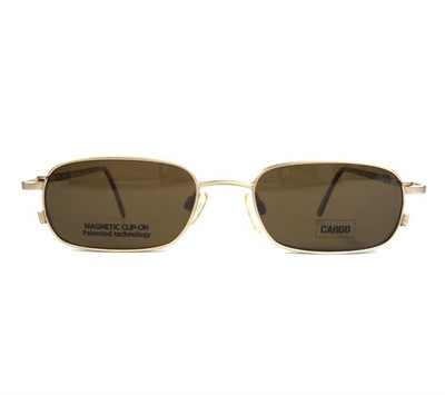 Cargo Eyeglasses Frames C5012 10 Gold Tortoise with Magnetic Clip-On 50-18-140