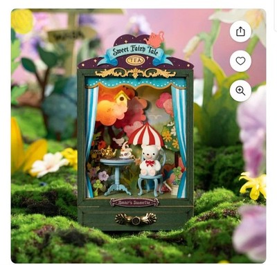 DIY 3D Miniature LED Dollhouse Kit Bears Sweet Secret Garden Rolife Hand Craft 