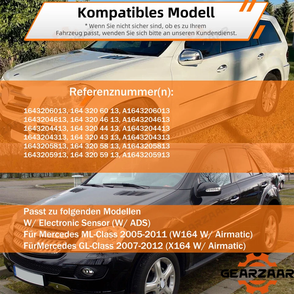 Federbein Luftfederung Stoßdämpfer Vorne mit ADS Für Mercedes M GL-Klasse W/X164 - Bild 4 von 4