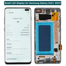 Digitalizzatore display LCD touch screen verde per Samsung Galaxy S10+ senza impronte digitali