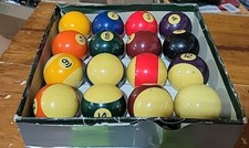 Vintage Aramith Pool Balls made in Belgium Billiard Set 2 1/4 w/Box