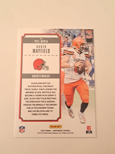 2020 Panini Contenders #MC-BMA Baker Mayfield MVP Contenders Blue SP - Picture 2 of 7