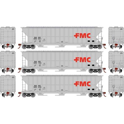 Athearn ATH81582 54' FMC 4700 Covered Hopper - NAHX (3) HO Scale