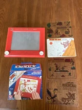 Etch A Sketch Ohio Art Magic Screen Red Frame Bugs Bunny Roadrunner Action Pack