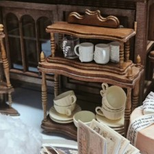 Casa de muñecas escala 1/12 miniaturas sin terminar pilar romano estante de almacenamiento muebles