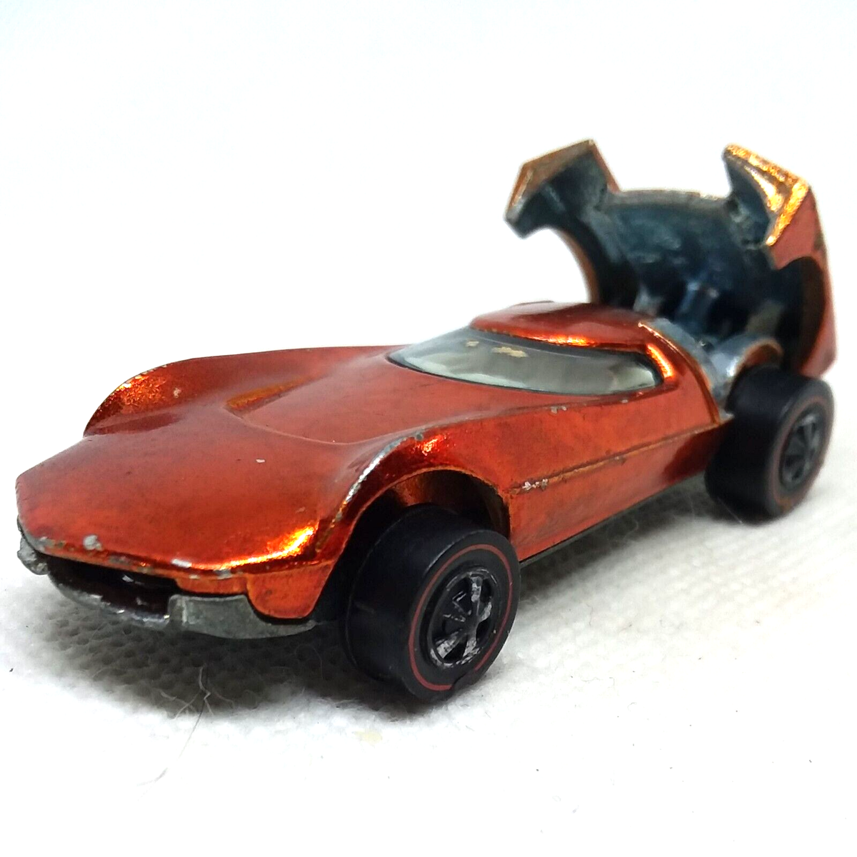ミニカー hotwheels redline turbofire c9 Hot Wheels Redline Turbofire 1968 Orange White Interior Made In