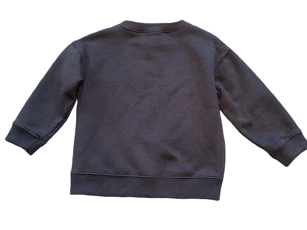 Zara kids girls pearl studded black ACDC pullover sweatshirt