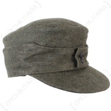 WW2 Esercito Tedesco M43 Field Cap - Repro Heer Sciare Grigio Lana Cappello