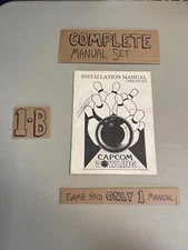 Original Arcade Manual: CAPCOM BOWLING 1988 Incredible Technology-Free Shipping!